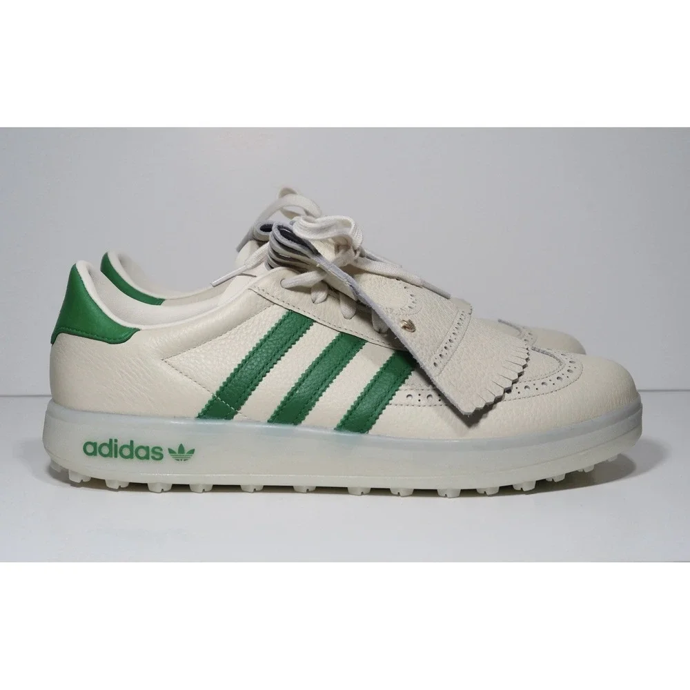 adidas Coursecup Men's Golf Shoes White/Green Leather Spiked US 11